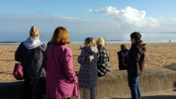 the-writing-workshop-participants-visit-the-beach-for-inspiration